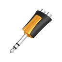 Conector Estéreo |  1/4in - 2 x RCA hembra | Adaptador de Carcasa de Plastico | | MP3-2RF