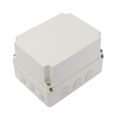 Caja Derivación-Conexión de Plástico (190 X 240 X 165 mm) con 12 Glándulas de Goma. Para Instalaciones Comerciales, Residenciales e Industriales. Incluye Tornillería para su Tapa. Funciona También como Registro. | PST-1924-1ER