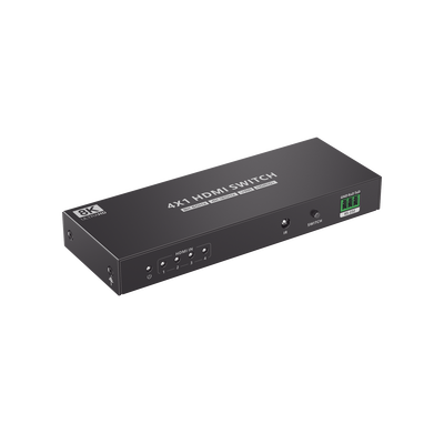 Switch Conmutador  HDMI 4X1 | 4 Entradas 1 Salida | Velocidad de trasmisión 48 Gbps | Resolución 8K | Salida de audio | HDCP 2.3 | TT401-8K