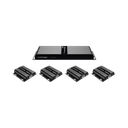 Kit Divisor y Extensor HDMI (Extender Splitter) | Divide 1 Fuente HDMI a 4 Pantallas | Extiende la señal HDMI hasta 120 m | Resolución 1080P @ 60 Hz | Cat 6/6a | Soporta IR | Baja Latencia | Uso24/7 | Alimente solo el Tx (PoC). | TT-314-HDBITT