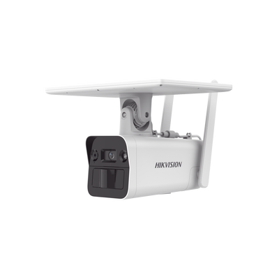 Kit Solar IP All in One / Doble Detección (Radar + PIR) / Bala IP 4 Megapixel / Lente 4 mm / Panel Solar / Batería de Respaldo de Litio 10Ah (Hasta 11 Días) / Conexión 4G / Audio de Dos Vías / Accesorios de Inst. / Direc | DS-2XS2T41G1-ID/4G/C05S07
