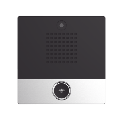 Mini video Intercomunicador para hotelería y hospitales, con diseño elegante, PoE, cámara 1Mpx, 1 botón, 1 relevador integrado de salida y entrada. | I10SV
