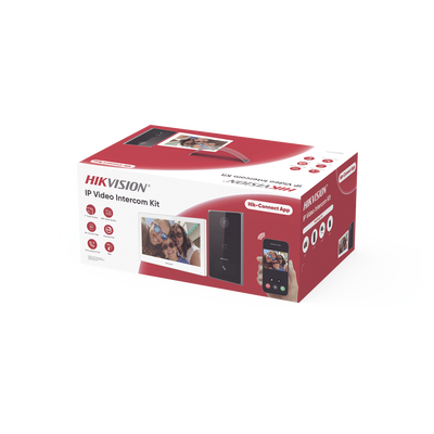 Kit de Videoportero IP / Frente de calle para exterior / 2MP / Lector de Tarjeta MiFARE / Monitor Interior / WiFi / Pantalla de 7" Touch | DS-KIS608-P