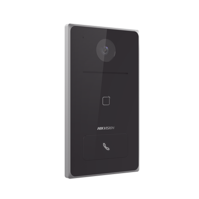 Frente de Calle METALICO PoE / Ángulo 129°H / NO requiere Monitor / PoE Estandar / IP65  / Apertura desde Hik-connect / Soporta 1 Departamento / Soporta Tarjetas Mifare / 1 Salida Relay | DS-KV6133-ME1