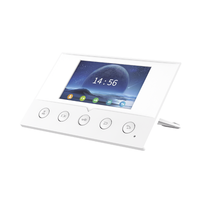 Monitor IP/SIP para interior, Wi-Fi, pantalla a color de 4.3", audio de 2 vías, PoE, 8 interfaces de entrada de alarma. | I51W