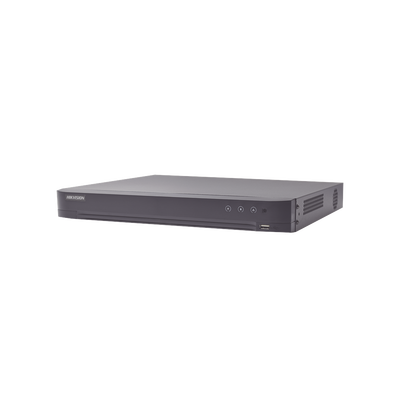 DVR 4 Canales TURBOHD + 4 Canales IP / 8 Megapixel (4K) / Audio de dos vías por Coaxitron / ACUSENSE / Reconocimiento Facial / 1 Bahía de Disco Duro / Salida de Video en 2K / H.265+ | IDS-7204HUHI-M1/A/XT