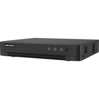 DVR 16 Canales TURBOHD + 8 Canales IP / 5 Megapixel Lite - 3K Lite / Audio de Dos Vías por Coaxitron / ACUSENSE (Evita falsas alarmas) / 1 Bahía de Disco Duro / Salida de Video en Full HD | IDS-7216HQHI-M1/T