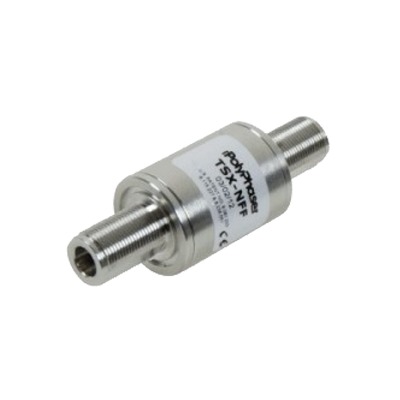 Protector Coaxial RF Bidireccional / 698-2700 MHz / 750W / Conectores N Hembra / Bloqueo DC / IP67 | TSX-NFF