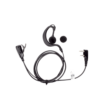 Micrófono - audífono de gancho ajustable al oído con conector de dos pines para KENWOOD Y TXPRO | TXEHK