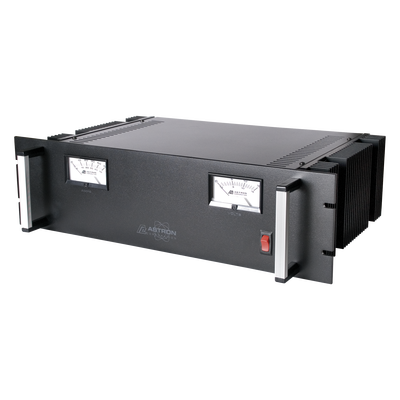 Fuente de poder  13.8Vcc, 35A, lineal regulada con circuito cargador de baterías, para instalación en rack | RM-35MBB