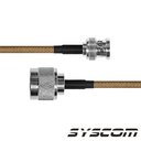 Jumper con Cable LP142 de 60 cm (23.62 Pulgadas), con Conectores BNC Macho a N Macho. | SBNC142KN60