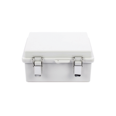 Gabinete de Plástico ABS, Uso en Intemperie IP66 (170 x 220 x 110 mm) Cierre por broche Inoxidable y Permite Cerrado con Candado y Llave (Perno 5mm) No Incluido | PST-1722-11E