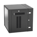 Gabinete PanZone de Montaje en Pared, de 19in, Puerta con Ventana de Seguridad, 12 UR, 635mm de Profundidad, Color Negro | PZWMC12W