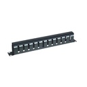 Organizador de Cables Horizontal de 1U para Rack de 19" con Cubierta Metálica | LPCM-04