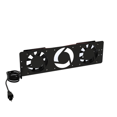 Kit de 2 Ventiladores 110 Vca (12 x 12 cm) con Clavija para Gabinete de Piso | LPVENT02BASIC