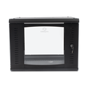 Gabinete Abatible de Pared (Con Marco Trasero) con Rack 19" de 9 Unidades. Ventana de Cristal Templado. | SR-1909-GAP-V4