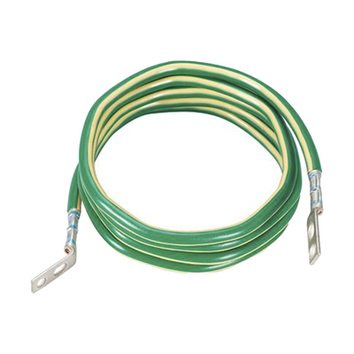 Jumper para Aterrizar Equipos, 6 AWG, con Terminal Doblada a 45 Grados, Para Conexión a Tierra y Terminal Recta Para Equipos, 3.6 m de Largo | GJ6144UH