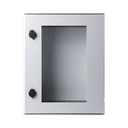 Gabinete de Poliéster IP65 Puerta Transparente, Uso en Intemperie (400 x 500 x 200 mm) con Placa Trasera Interior de Plástico (Incluye Chapa y Llave). | PST-4050-20PT