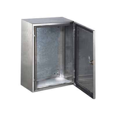 Gabinete de Acero Inoxidable IP66 Uso en Intemperie (200 x 300 x 150 mm) con Placa Interna Galvanizada. | PST-203015-INOX-B