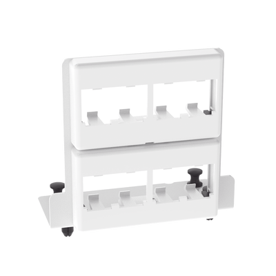 Patch Panel de 8 Puertos Mini-Com, Para Uso con Gabinetes Multipropósito, de Instalación a Presión, Color Blanco | MS8PPB