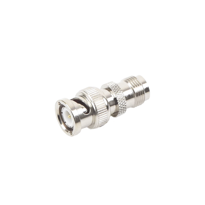 Adaptador en Línea de Conector TNC Hembra a BNC Macho, Níquel/ Oro/ Teflón. | RFT-1230