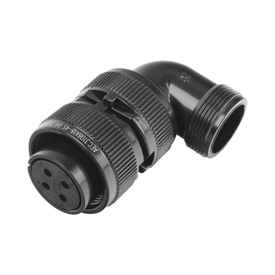 Conector Plug en Ángulo Recto de 4 Contactos Hembra Soldables para Radio de Locomotora. | E/MS3108A18-4S