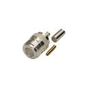 Conector N Hembra, de Anillo Plegable para Cables LMR-240, RG-8/X, 9258, Niquel/Oro/Teflón. | RFN-1029-SX