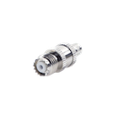 Conector Mini-UHF Hembra en Línea, de Anillo Plegable para Cable Coaxial RG-8/X, 9258, LMR-240, Níquel/ Plata/ Teflón. | RFU-601-1X