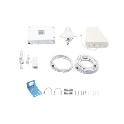 Kit Amplificador de Señal Celular 2G, 3G, 4G y 5G / Mejora llamadas convencionales y VoLTE / Amplifica señal de TELCEL, AT&T, MOVISTAR, BAIT,DiRi y más / Cubre hasta 300 m² con una antena y hasta 900 m² con 3 antenas. | EP20M-5B-FK