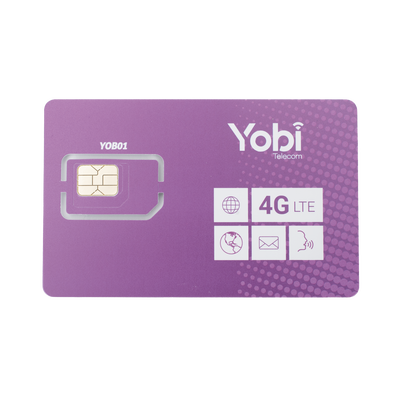 SIM Yobi para dispositivos móviles 3G/4G con recarga de 10GB cada mes durante 1 año de servicio (solo datos) | SIM10GBYOBI