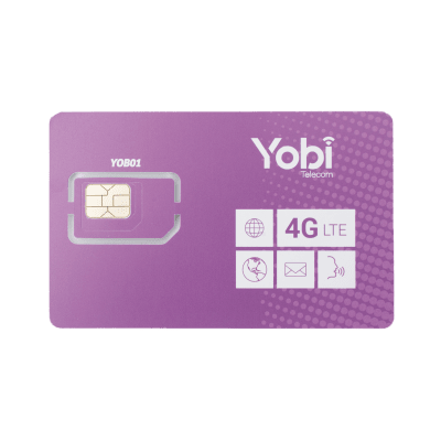 SIM Yobi para dispositivos móviles 3G/4G con recarga de 5GB cada mes durante 1 año de servicio (solo datos) | SIM5GBYOBI