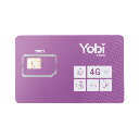 SIM Yobi para dispositivos móviles 3G/4G con recarga de 3.5GB cada mes durante 1 año de servicio (solo datos) | SIM3GBYOBI