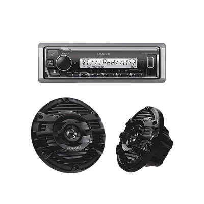 Kit de estéreo con Bluetooth KMR-M332BT | más Par de bocinas KFC-1653MRB | KE/1653MRB
