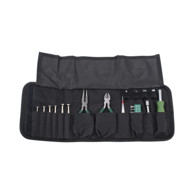Juego de Herramientas en Estuche Portátil con 25 Pzas.  (Desarmadores Finos + Pinzas + Puntas + Maneral). | EPZH04