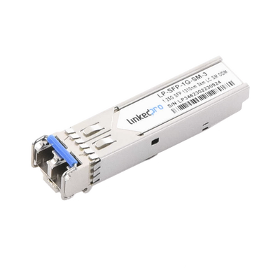 Transceptor Óptico SFP (Mini-Gbic) / Monomodo 1310 nm / 1.25 Gbps / 1000BASE / Conectores LC/UPC Dúplex / DDM / Hasta 3 km | LP-SFP-1G-SM-3