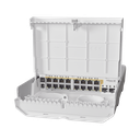 (netPower 16P) Switch administrable Sistema Operativo Dual, 16 puertos c/PoE, 2 puertos 10G SFP+ para Exterior | CRS318-16P-2S+OUT