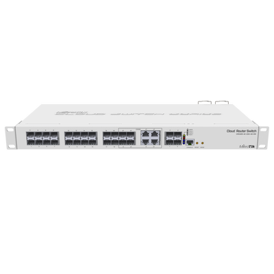 (CRS328-4C-20S-4S+RM) Cloud Router Switch Administrable L3, 4 puertos combo TP/SFP, 20 Puertos SFP, 4 Puertos SFP+ | CRS328-4C-20S-4S+RM