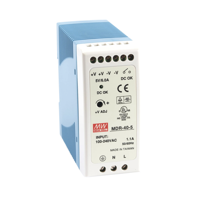 Fuente de poder Industrial Riel Din 5Vcc, 40W | MDR-40-5