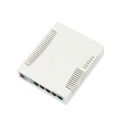 Switch Mikrotik 5 puertos Gigabit Ethernet y 1 SFP | RB260GS