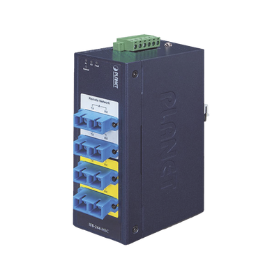 Switch Industrial Bypass de Fibra Optica Multimodo con Conector SC de 2 Canales | IFB-244-MSC