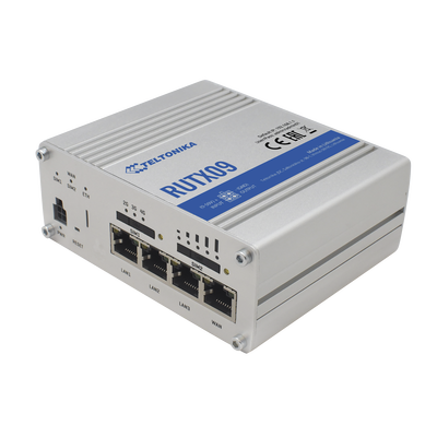 Router Industrial LTE(4.5G) Cat6, 4 puertos Gigabit, Doble ranura SIM, GNSS | RUTX09