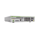 Switch PoE+ Administrable CentreCOM GS970M, Capa 3 de 8 Puertos 10/100/1000 Mbps + 2 SFP Gigabit, 124 W | AT-GS970M/10PS-R-10