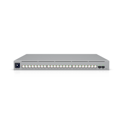 Enterprise Campus 24 PoE, Switch Empresarial Etherlighting™ PoE+++ Capa 3 de 24 Puertos (16 x 10 GbE y 8 x 2.5 GbE)  y 2 Puertos SFP28 de 25 G de Alta Disponibilidad | ECS-24-POE