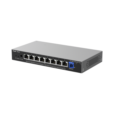e-Lighten ONU / Switch PoE+ Hibrido, Capa 2 con un Puerto PON 1G SC/UPC y 8 Puertos Ethernet PoE+ 1G hasta 120 Watts y 100 Clientes | RG-NBF2100S-8GT1SC-P