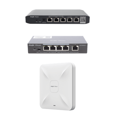 Equipos Ruijie DEMO Ideal para Probar Integraciones de Redes y WiFi 5 con CCTV | RG-DEMO-CCTV-W5