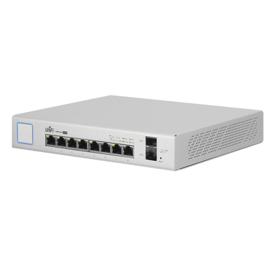 Switch UniFi Administrable de 8 Puertos Gigabit PoE+ 802.3at/af y PoE Pasivo 24V. | US-8-150W