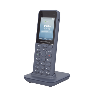 Teléfono IP inalámbrico Wi-Fi, Portátil, 3 cuentas SIP, 3 líneas, Voz HD, Bluetooth integrado, Puerto USB tipo C | WP826