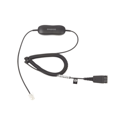 Jabra GN1200 cable enroscado con conexión QD y RJ-9 (88011-99) | GN-1200-C