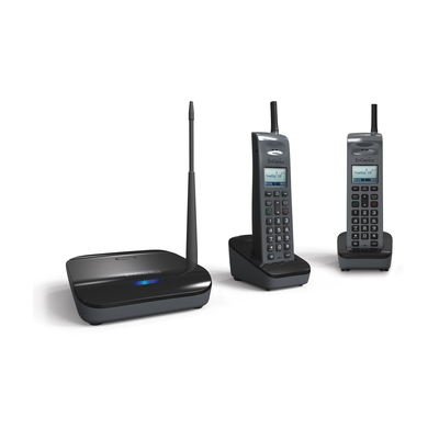 Sistema Telefónico Inalámbrico SIP de Largo Alcance, Incluye Base y Dos Teléfonos Inalámbricos, Soporta 10 Cuentas SIP, Hasta 4 Llamadas Simultaneas, | FREESTYL-SIP2