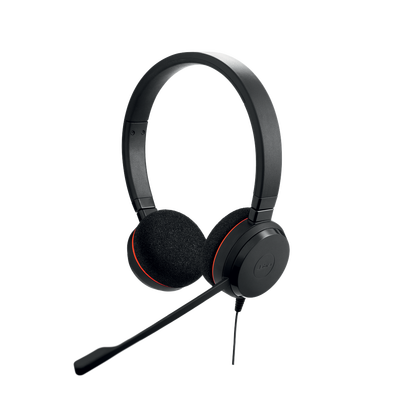 Jabra Evolve 20 Duo con conexión USB, micrófono con cancelación de ruido de última generación, configuración Plug and Play, Certificación Microsoft Teams (4999-823-109) | EVOLVE-20-DUO-MS